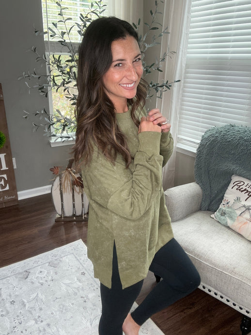 Oversized Olive Sweatshirt