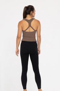 Keyhole Ribbed Racer Tank