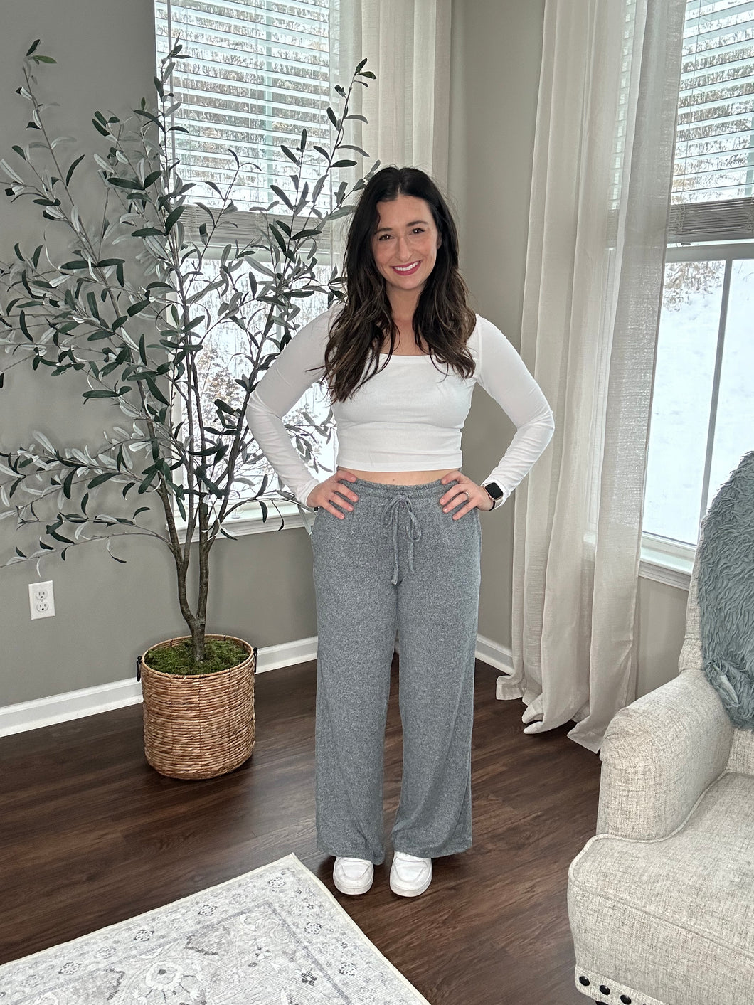 Brushed Wide Leg Lounge Pants (color options)