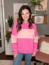 Load image into Gallery viewer, Pink Colorblock Sweatshirt