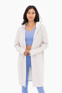 Fleece Lined Hooded Cardigan