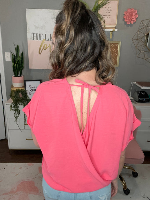 Tie Back Blouse (color options) - Spicy Chic Boutique