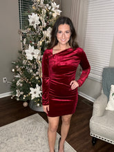 Load image into Gallery viewer, Wine and Dine Me Velvet Dress - Spicy Chic Boutique