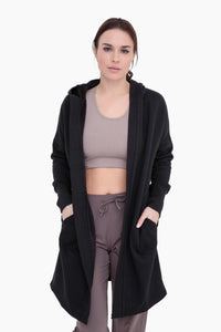 Fleece Lined Hooded Cardigan