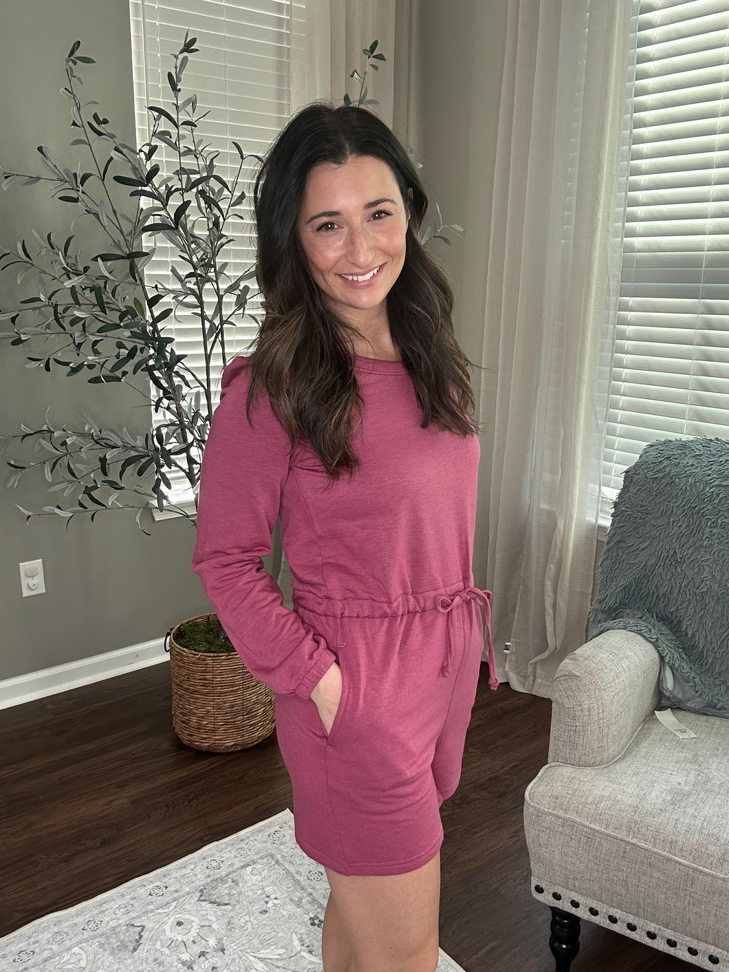 Long Sleeve Lounge Romper