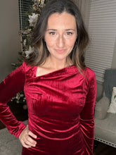 Load image into Gallery viewer, Wine and Dine Me Velvet Dress - Spicy Chic Boutique