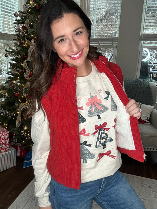 Holly Jolly Corduroy Vest