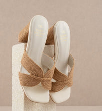 Load image into Gallery viewer, Natural Raffia Heels - Spicy Chic Boutique
