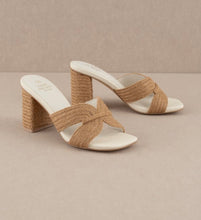 Load image into Gallery viewer, Natural Raffia Heels - Spicy Chic Boutique